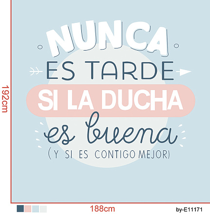 шторка д/в тканевая 180х200см "Насладись хорошим душем" MZ-115