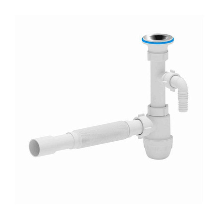 Сифон умыв бут 1 1/4"x32 гофр 32х32/40 отв нерж/сет АНИ Юнг АНИ Пласт BM1315