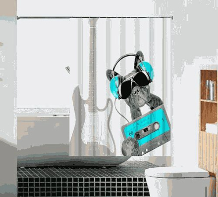 шторка д/в тканевая 180х180см "Меломан" MZ-102