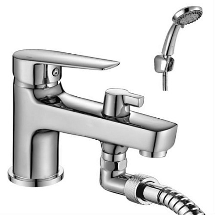 смеситель ванна ROSSINKA картридж д.35мм, на борт ванны с коротким изливом S35-38