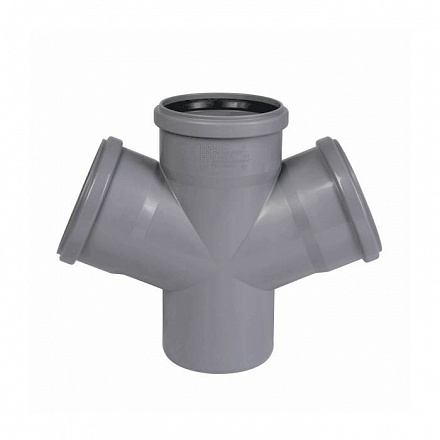 Крестовина PP-H 1-пл сер б/н Дн50х50х50х67гр в/к HTDA Ostendorf 112900