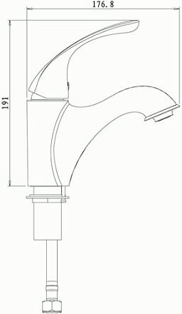 смеситель умывальник LEMARK Intense картридж 35мм, монолитный LM5606C