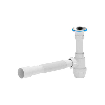 Сифон умыв бут 1 1/4"x32 гофр 32х32/40 нерж/сет АНИ Юнг АНИ Пласт BM1015