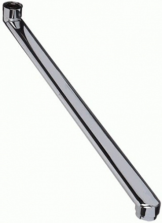 излив для смесителя для ванны плоский L-образный с аэратором 45см MELODIA MKP20719P