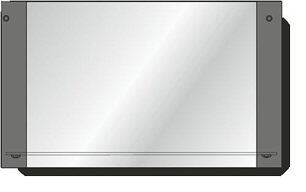 зеркало №20 730x530 с полочкой 730х100