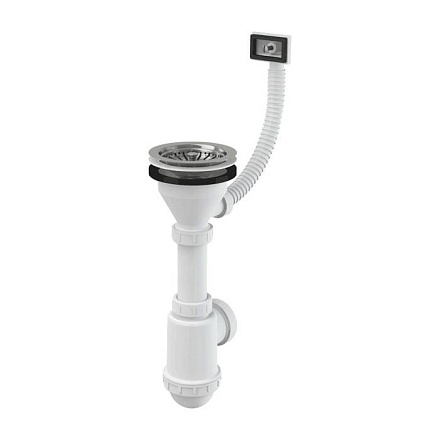 Сифон мойки бут г/пер 3 1/2"x40/50 нерж/сет Alca A447