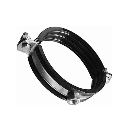 хомут оцинк. с резин.уплотн. 120-130мм (4 1/2) с гайкой М10