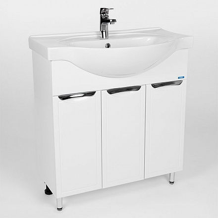 тумба Лима (ERICA 80) 3 двери, белая 33х76х82 без умывальника