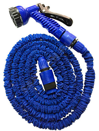 шланг поливочный растягивающийся 5-15м в/к син Зеленый луг