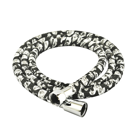 шланг д/душа MELODIA WONDER SILICONE ANTI-TWIST 1/2"*1/2" конус нерж.d15, L150 черн/рис MKP34448BLpi