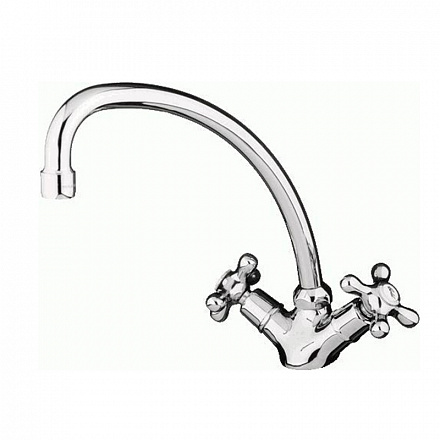 смеситель кухня MELODIA Galateo Rus/Галатея крест керамика MDV40205R