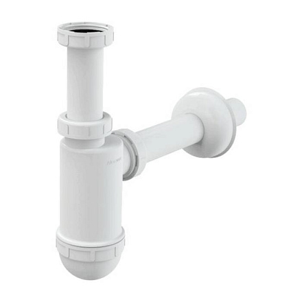 Сифон для умывальника бутылочный 1 1/4"x32 с прямой трубкой 32 без выпуска Alca Plast A430
