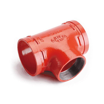 Тройник перех п/резьб Ду100х32 (Дн114х11/4") грувлок XGQT03S LEDE