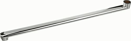 излив для смесителя для ванны плоский L-образный с аэратором 50см MELODIA MKP20704P