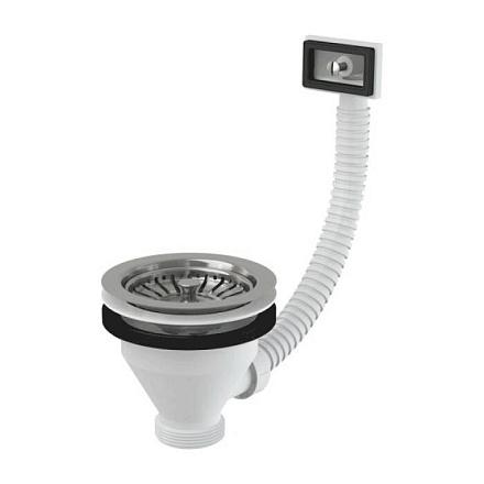 Выпуск мойки г/пер 3 1/2" нерж/сетка Alca A38