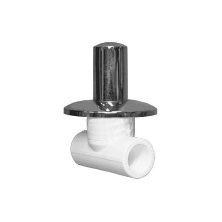 Клапан PP-R бел запорн хром Дн25 Ру25 VALFEX 11154025