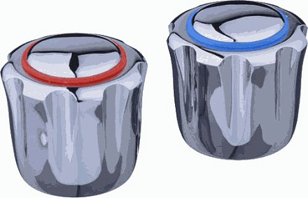 маховик Зара пласт. квадрат 7*7 короткий (пара) MELODIA MKP20266WC