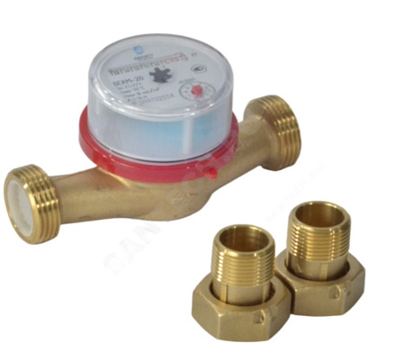 Счетчик г/в х/в ВСКМ Ду20 90С L130 в/к IP67 Декаст 72-20-243