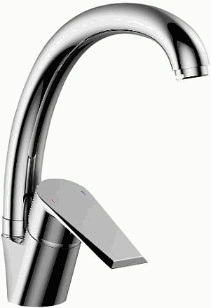 смеситель кухня ROSSINKA картридж д.35мм с высоким поворотным изливом  RS28-23