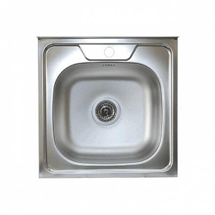 Мойка нерж AISI 430 накладн 500х500 0, 4мм б/сиф 1 1/2 Владикс V-406