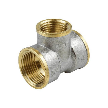 Тройник лат перех Ду32х25х32 м/м никель ГОСТ 32585 Aquasfera 9008-06