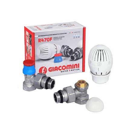 Комплект терм бок/п гп R401TG Ду15 Ру10 угл R16TG+R470 двухтр Giacomini R470FX033