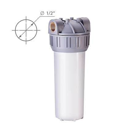 фильтр магистральный 10" Барьер (подкл.лат.резьба 1/2" ключ и кронштейн в комплекте) ВМ 1/2" Н101Р00