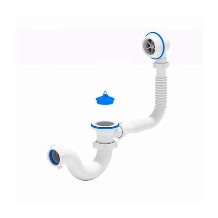 Сифон д/ванны труб проб 1 1/2"x40 пласт/сетка Варяг АНИ Пласт C6150