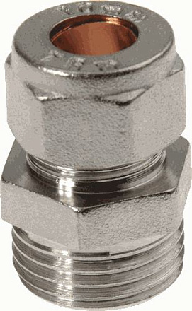 ниппель 1/2"-3/8" с цангой 10 TRm 06009