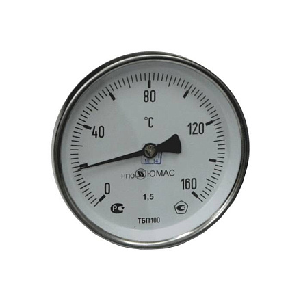 Термометр биметалл ТБП-Т 160С Дк100 L=50 G1/2" осев НПО ЮМАС