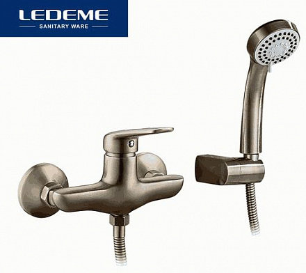 смеситель душ LEDEME картридж д.35мм, бронза L2048C