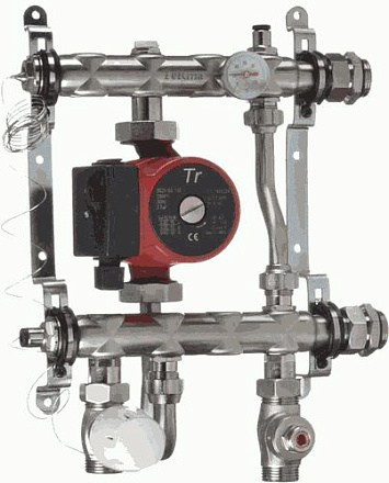 смесительный узел для теплого пола с нижним подключением TeRma (14178)