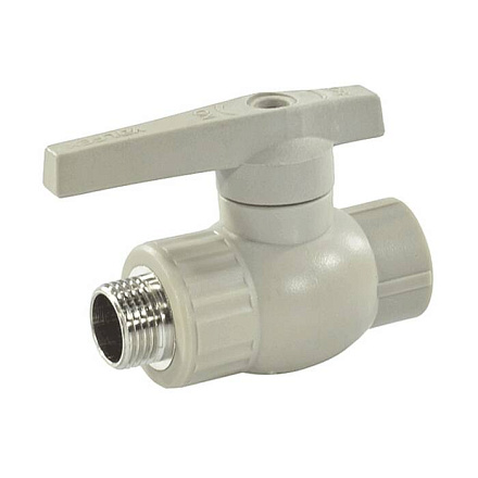 Кран шаровой PP-R сер Дн25х3/4" НР VALFEX 10144225Г