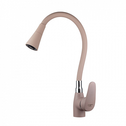 смеситель кухня MELODIA Ostessa/Остерия картр.д.40мм гибк.излив "колокольчик"2 реж.беж.MDV40617Beige