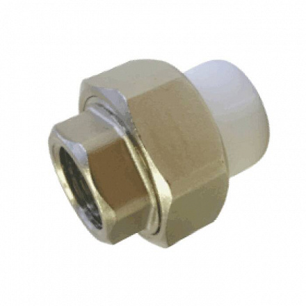 Муфта PP-R бел комб разъем Дн25х3/4" ВР усилен VALFEX 10157020У