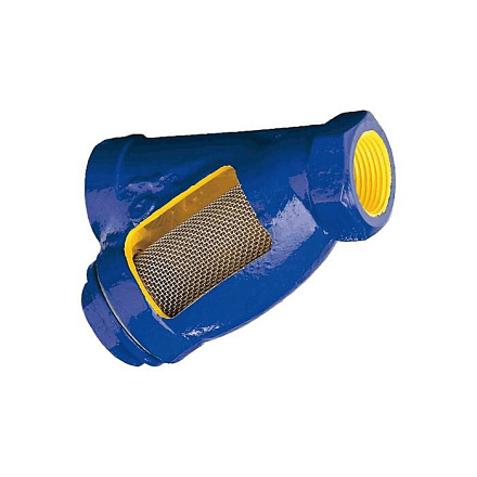 Фильтр сетчатый Y-образный чугун Ду 32 Ру16 Тмакс=200 oC 1 1/4" ВР 823А с пробкой Zetkama 823A032C10