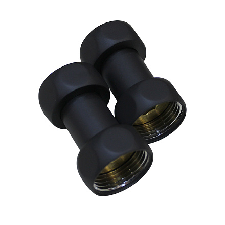 соединение прямое 1"*1" в/в черный мат (пара) MELODIA MKP21020Cbk