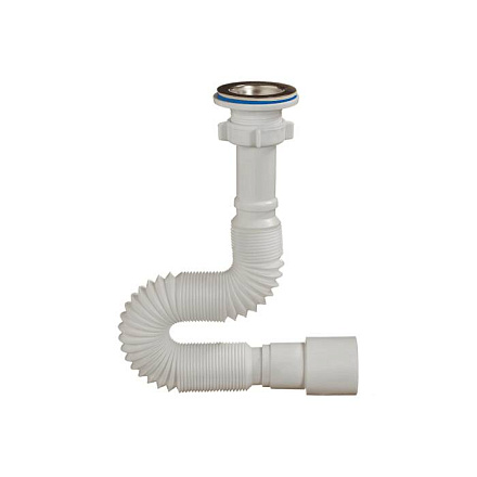 Сифон умыв гофр 1 1/4"x40/50 L=320-650мм нерж/сет Орио А-3016