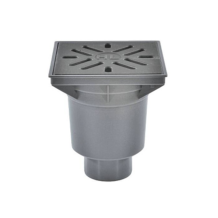 Трап нерег верт/вып сух/затв Дн110 чуг/реш 226х226 PERFEKT HL HL606/1