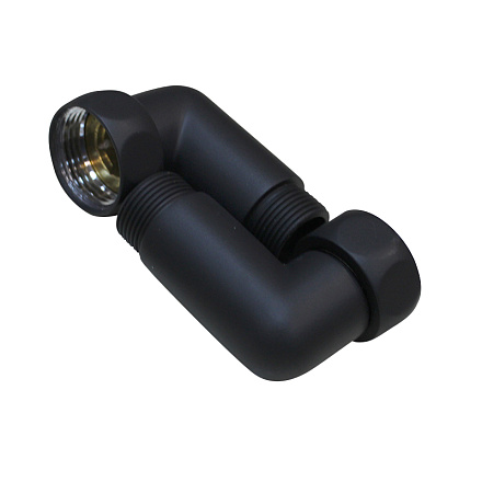 уголок 1"*3/4" в/н для полотенцесушителя черный мат (пара) MELODIA MKP21021Cbk