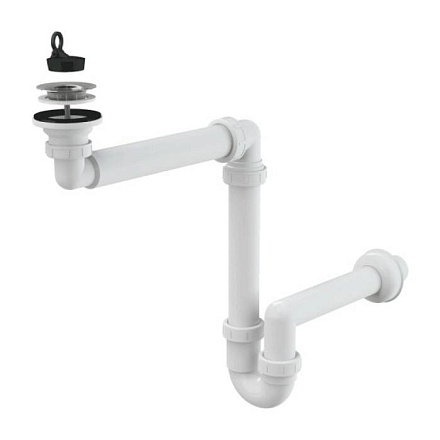 Сифон умыв труб 1 1/4"x40 пр/тр 40 нерж/сет Alca A413