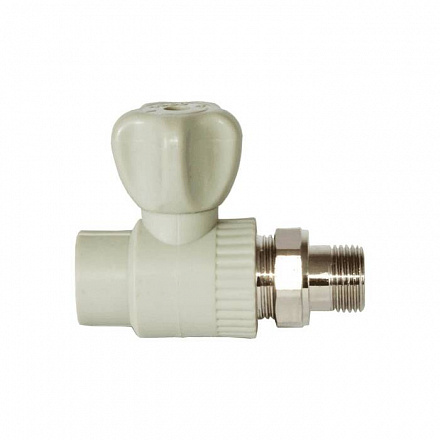 Кран шаровой PP-R сер Дн25х3/4" НР прям д/рад VALFEX 10149025Г