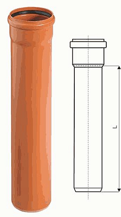 труба наруж. 160*1000 ПВХ SN4 Ostendorf