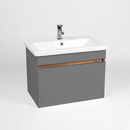 тумба Мальта (COMO 80/Адриана 80) 1 ящик подвесная, графит 42, 5х76х50 без умывальника