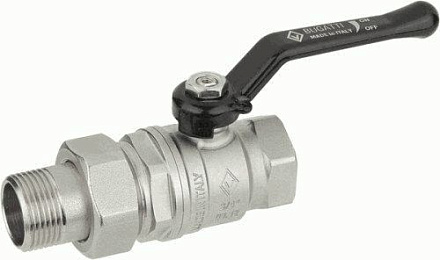 кран шаровый со сгоном BUGATTI  1/2" в/н (серия 320-L) 