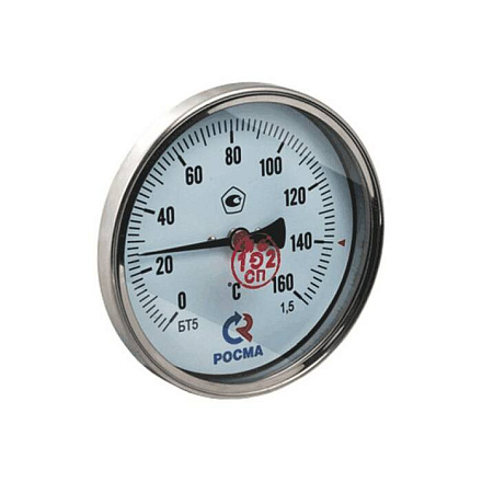 Термометр биметалл ТБ-100-1 160С Дк100 L=60 G1/2" осев Метер