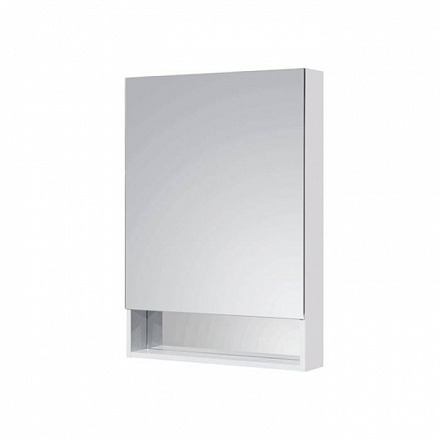 Шкаф зеркальный The Gap 60 белый глянец с подсветкой Roca ZRU9302885