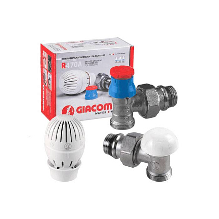 Комплект терм бок/п гп R411TG Ду15 Ру10 НР угл R29TG+R470 двухтр Giacomini R470AX003
