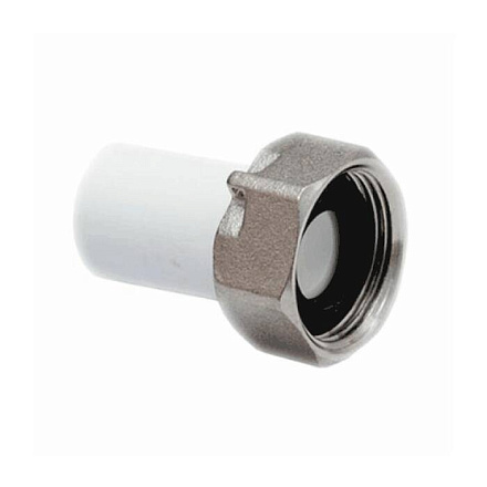 Штуцер PP-R бел Дн25х1" нак/г д/счетч РосТурПласт 10854