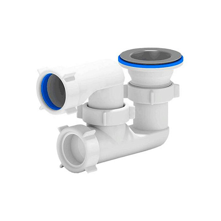 Сифон д/поддона рег 1 1/2"x50/40 нерж/сетка АНИ Пласт E210